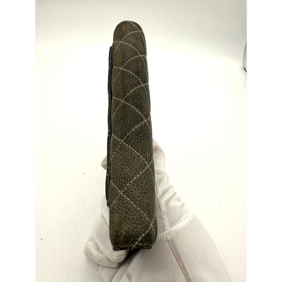 Chanel Caviar Quilted CC logo Bi-Fold Wallet Gray*EUC*Care Cards*Exterior Pocket - Picture 16 of 16